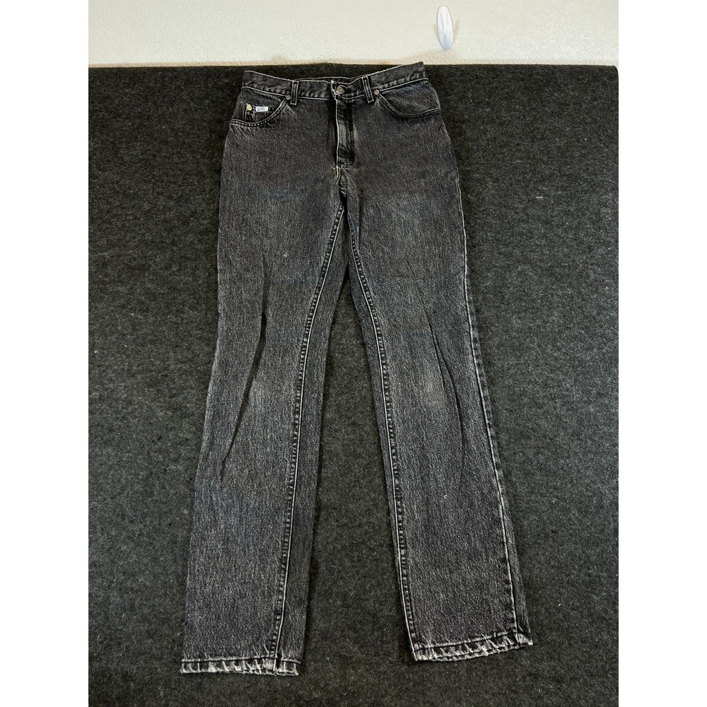 Vintage 90s Lee Black Acid Wash Straight Leg Jeans Mens 29x32 Made in USA - Picture 3 of 9
